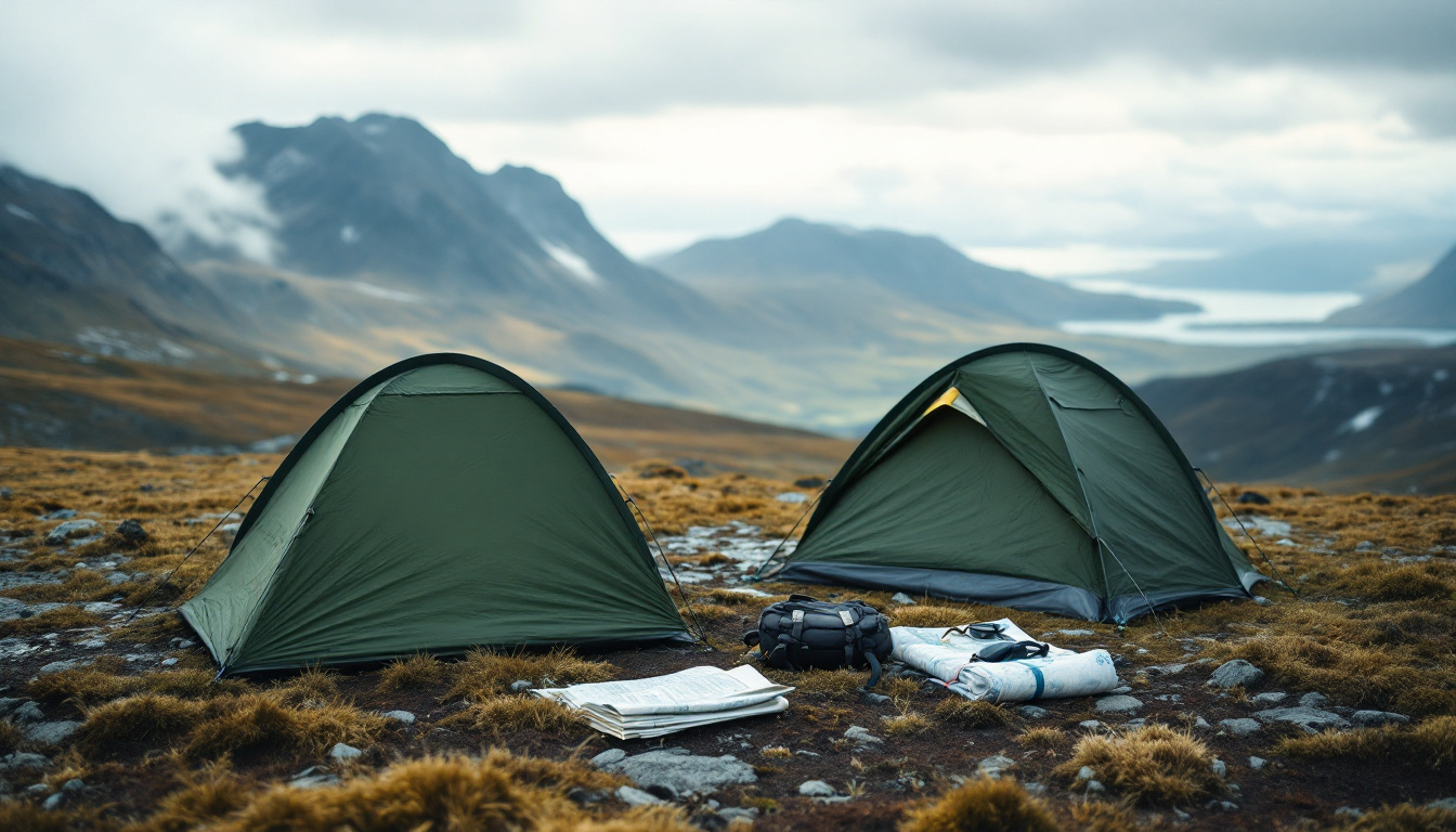 Zelt in norwegischer Bergnatur als Symbol für das Jedermannsrecht Norwegen